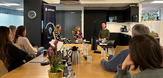 Panelsamtale om helse med Innovasjon Norge og Forskningsrådet.