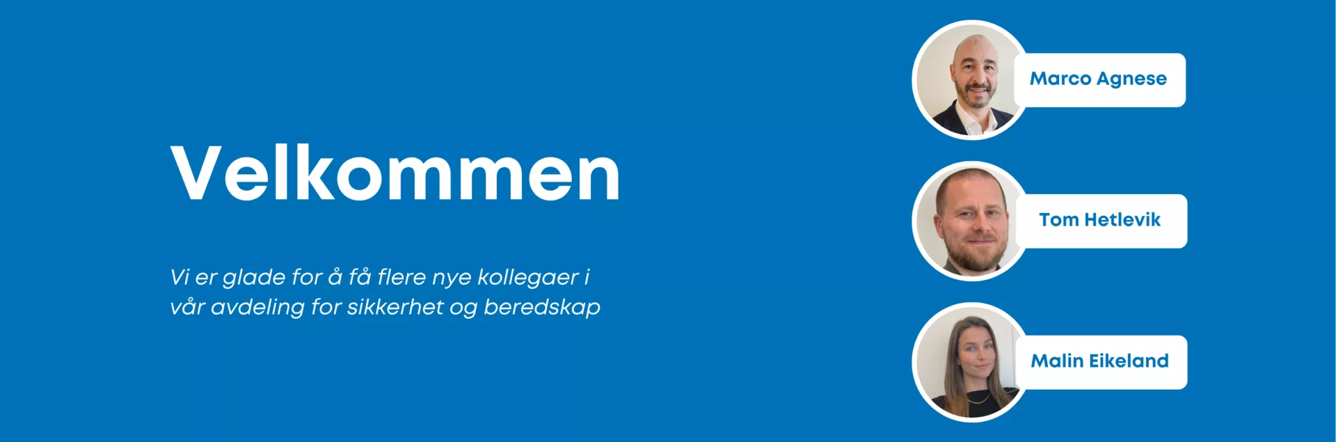 Velkommen Marco Tom og Malin 1920 x 635 px